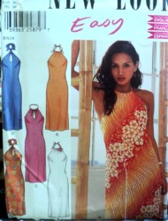 6184 NL EZ HI NECK STRETCH KNIT HALTER DRESS PATTERN 6-16